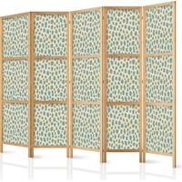 Biombo artgeist japonés turquesa 225 cm madera ligera