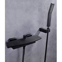Wand-Badewannenarmatur, Cascade – Schwarz
