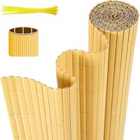 Wolketon PVC Sichtschutzmatte Balkon & Zaun – Wetterfester Sichtschutzzaun für Zaun, Windschutz, Zuschneidbar Bambus 80x400cm
