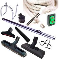 Trousse 8 accessoires + 1 flexible on/off gris - longueur au choix (de 7,60 à 15,25m) - 12,20m