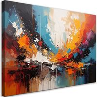 Cuadro en Lienzo Abstracción dinámica en un estallido de colores 90x60