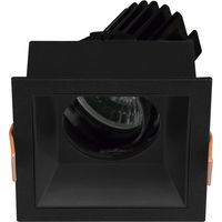 Empotrable techo tilt VIP2 Square Round LED COB 15.60W 2028lm(1407lm) CRI90 3000K 28º Negro Negro