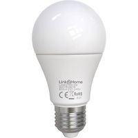 Link2Home Wi-Fi Smart LED Bulb with E27 Opal GLS Dimmable White and RGB Color, 800 Lumens, 9W, Compatible with Alexa and Google Assistant