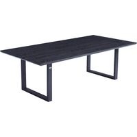 Home Deluxe - Table d'angle AVENCIA avec pied en U - 240 x 120 cm Dark Oak 6 chaises Ensemble 6 chaises