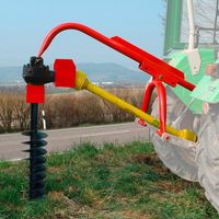Dema – Mèche pour tarière 3 points 220 mm – Forage jusqu'à 1 mètre – Pour tracteurs 18-30 CV – Couteaux changeables – Ossature métallique