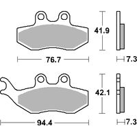 Pastillas de freno SBS KH194 Street Standard Cerámica Negra