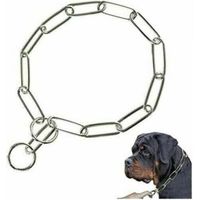 Colliers Étrangls Collier de Dressage pour Chien Colliers Classiques Réglable en Acier Solide Chaîne Collier en Chaîne Grosses pour Chien 5.0mmX80cm