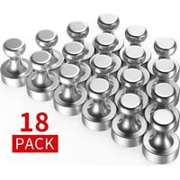 Aimants en néodyme, aimants métalliques N52 extrêmement puissants 18 pièces 12 x 16 mm - aimants coniques en acier inoxydable Aimants de réfrigérateur pour tableau magnétique, tableau blanc -
