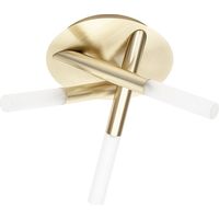Litecraft Cross Ceiling Light Semi Flush IP44 Bathroom 3 Arm - Satin Brass