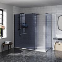 Aquariss Grey Glass 1000+1200 Side Panel+215 Return Panel Black