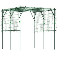 Treillis en Acier Inoxydable Support triangulaire 223x223x223 cm Arche pour Plantes grimpantes Jardin Tuteur pour Plantes d'intérieur Grillage pour Légumes Fleurs