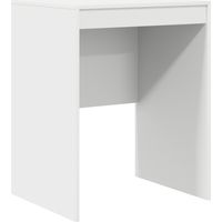 Vidaxl – Bureau droit blanc 60 x 50 x 76 cm – Structure en bois d'ingénierie – Surface de travail efficace pour petits espaces – Assemblage simple