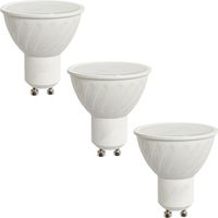 Litecraft Light Bulb GU10 5W 3000K Warm White Non Dimmable LED in White - 3 Pack