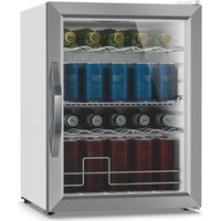 Klarstein Réfrigérateur Pour Boisson 60L - Porte Vitrée Double, 0-13°C, 4 Étagères Amovibles, Température Réglable, Mini Frigo Boissons, Design Compact, Silencieux 39dB