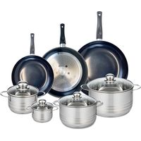 Ensemble de 3 Poêles de cuisson 24, 28 et 32 cm et 4 faitouts 12, 16, 20 et 24 cm Elo Prima Brillant