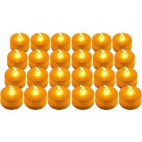 Candele LED, 24 candele LED senza fiamma adatte per compleanni, feste a tavola, Natale, matrimoni, feste.
