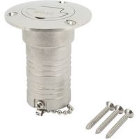 Robinet de remplissage de pont pour bateau avec bouchon sans clé, en acier inoxydable poli miroir, pour bateau, yacht, caravane, gaz