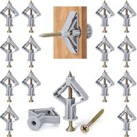 Ancrages pour Cloisons Sèches, Ancrages Diamant pour Cloisons Sèches, Ancrages Métalliques, Ancrages pour Murs Creux Kit D'ancrages à Vis pour Cloisons Sèches (Plastique, 50 Pièces)