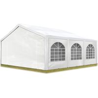 Carpasol – Tente barnum de réception 5x6 m – Bâches en polyéthylène 450 N – Structure en acier galvanisé – Protection contre le vent et la chaleur