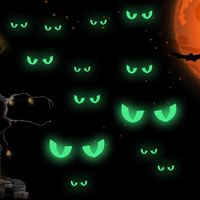 Halloween Fluorescent Autocollants Halloween Décorations Amovibles Lumineux Stickers Muraux pour la Fête d'halloween Chambre des Enfants