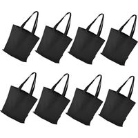 Lot de 8 sacs cabas vides en toile sacs de courses