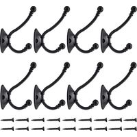 8Pcs Plus Gros Patère Porte Manteau Murale Vintage Crochet Métal De Porte Chapeau Crochet Rétro pour Porte-Manteau Salle de Bain Cuisine