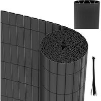 Jiubiaz PVC Sichtschutzmatte Balkon – Stabiler Wind- & Sichtschutz für Garten, Terrasse & Zaun Grau 80x600cm