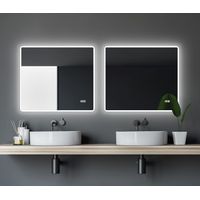 Talos Specchio da Bagno Sun LED con Luce Bianca Calda - Cornice Luminosa - 80x70 cm