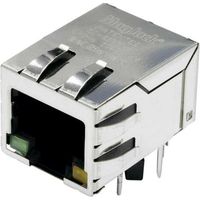 MagJack Gigabit Ethernet 8 Transformateur avec LEDs Tab down BEL Stewart Connectors SI-61001-F RJ45 embase femelle hori
