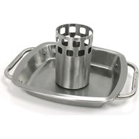 Supporto pollo Imperial Broil King in acciaio inox con maniglie