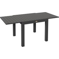 Tavolo da Giardino Allungabile per 4-6 Persone con Piano a Doghe, in Alluminio, 81/162x80x75 cm, Grigio