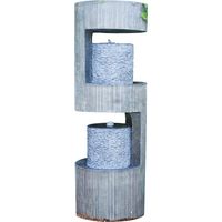 Granimex Kaito Polystone Wassersäule mit Pumpe und LED-Beleuchtung Wasserspiel 120x41x41 cm