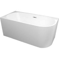 MARYLO - VASCA AD ANGOLO SINISTRO - Vasca da Bagno Moderna e Funzionale - 3 Angoli Retti e 1 Angolare Arrotondato - Acrilico - 80x170x58cmleft