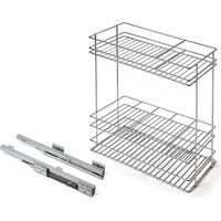 Botellero extraíble cromo para mueble de cocina 80x35 cm Organizador especiero deslizante universal, fácil instalación