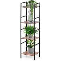 Home-Styling-Collection Mensola in metallo nero 29,5x23,5x106,5 cm