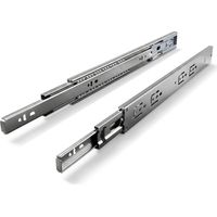 Randaco Coulisses de tiroir 45 mm sortie totale Soft Close, glissières à billes 45 kg, montage latéral, 250 mm, 10 paires