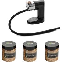 Fumoir Portable - Pistolet à Fumer pour Fumoir à Froid - Gratuit 3 sciures pour fumoir, Pistolet à Fumer Portable, Pipe Fumage Professionnel idéal pour Fumoir viande, poisson, boisson