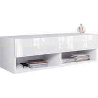 Moderner, griffloser 100-cm-TV-Schrank mit Hochglanzfronten, freistehend oder wandmontiert.