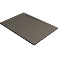 Receveur de douche 160x90 extra-plat Marron en résine minérale antidérapant effet ardoise - Magnus LAVABERG