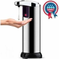 Dispensador de jabón automático de 250 ml con sensor infrarrojo para lavandería, cocina, hotel y restaurante (acero inoxidable)