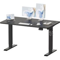Devoko 120 x 60 cm höhenverstellbarer Stehtisch, Sitz-Steh-Bürotisch, Computertisch mit Memory-Funktion, stabiler Metallrahmen, leiser Betrieb, schwarz