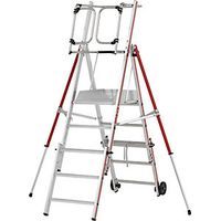 Escalera de plataforma de aluminio modelo telescópico 3 - 5