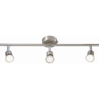 Spoterie AVENUE 3-Rail Métal Acier Brossé, H.10 - IP20 - GU10 /Nordlux Intérieur