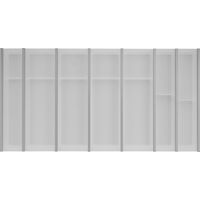 Ninka Besteckkasten für Schubladen Set Cuisio KB 1000mm - Besteckorganizer passend zu Merivobox, Kunststoff/Aluminium weiß