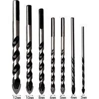 Lot de 7 forets multi-matériaux en carbure de tungstène pour porcelaine,carrelage,béton,mur de brique,verre,miroirs,maonnerie en plastique et bois (3/4/5/6/8/10/12 mm) GROOFOO