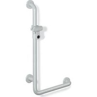 SERIE 801 tirador de apoyo en ángulo perpendicular 1100 mm con soporte de ducha blanco puro