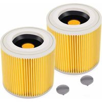 Lot de 2 Filtres à Cartouche Compatible Aspirateur Kärcher WD3 Premium WD2 WD3 WD3P MV2 MV3 6.414-552.0