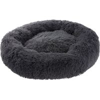 Coussin rond pour chien donut – Antidérapant, moelleux, lavable – 60 cm de diamètre, 20 cm de hauteur – Polyester, points PVC, remplissage polypropylène – Petstuff