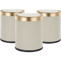 3 Cubos de basura con tapa push 8L GLINT