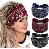 Boho Bandeau Headbands Wide Knot Hair Scarf Hair Band Elastic Turban Thick Head Wrap Stretch Fabric Head Bands Thick Fashion Hair Accessories for Women 3 Pcs (Elegant)